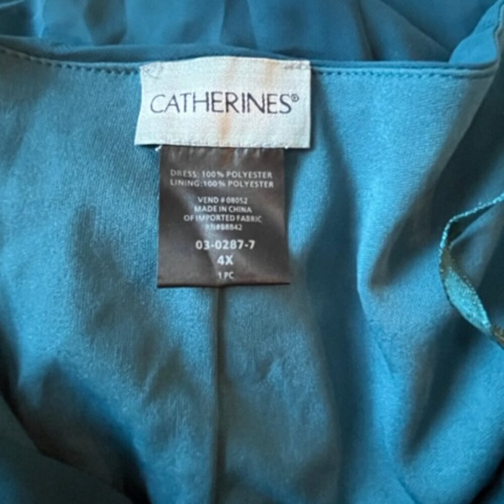 Catherines Teal Tiered Maxi Dress - Picture 6 of 7